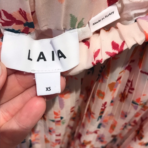 Anthropologie LAIA Pleated floral skirt - Picture 3 of 8